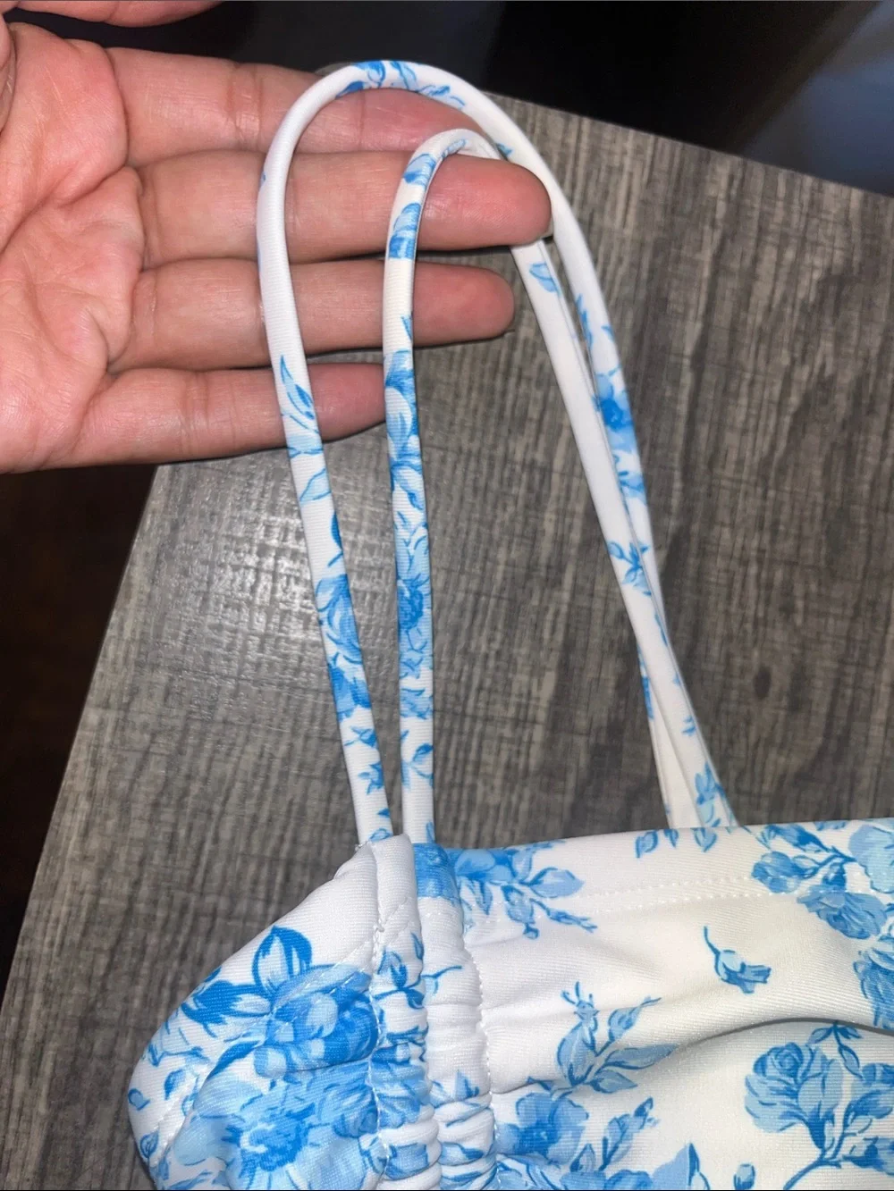 Wild Fable blue floral print one piece swimsuit